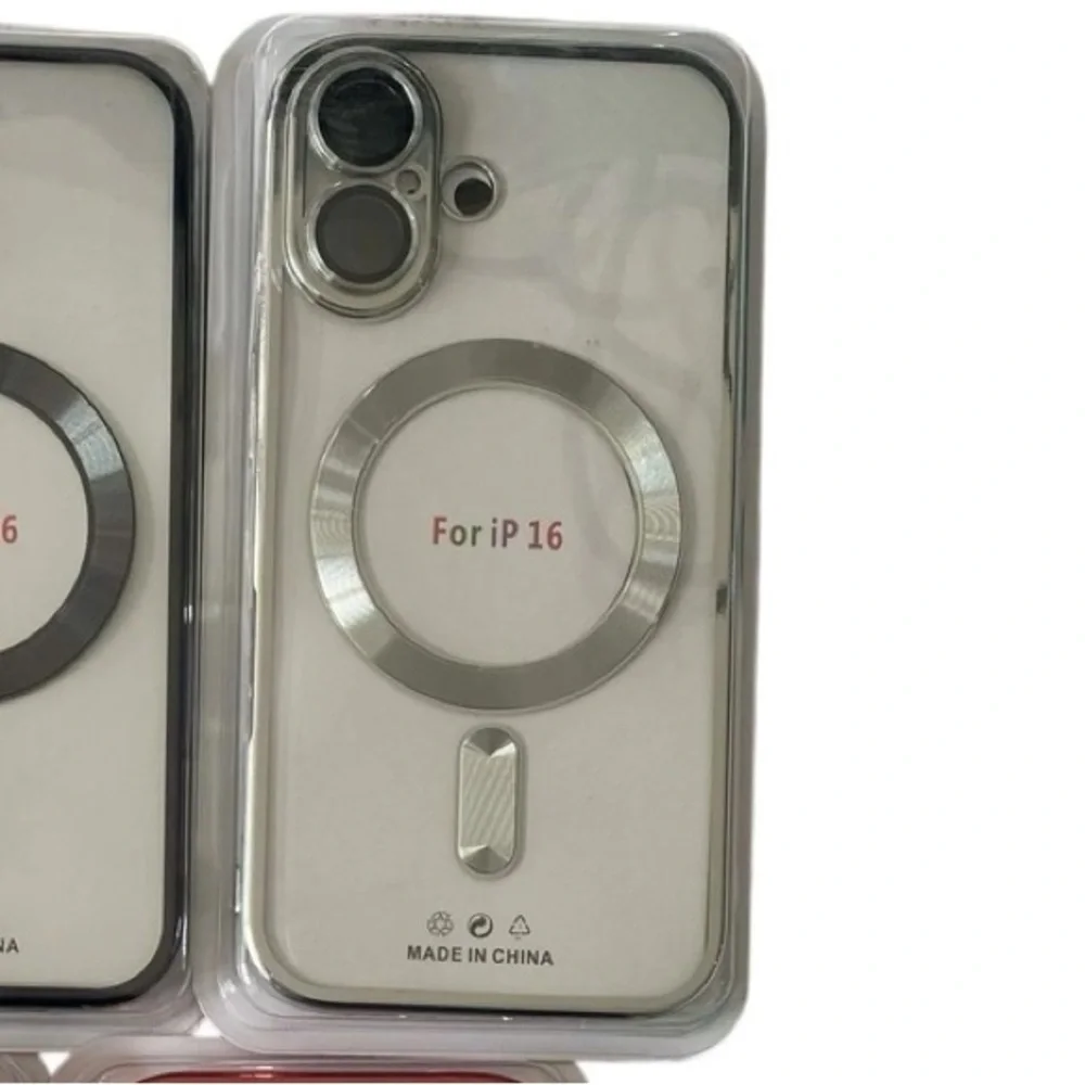 iPhone 16 Transparent Silver Case